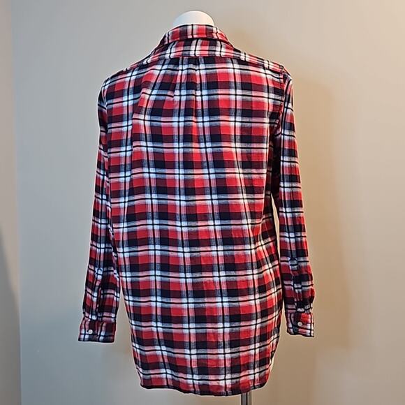 Denim & Supply Ralph Lauren Red & Blue Plaid Boyfriend Shirt Women’s Size Small - Picture 3 of 6